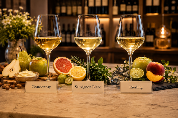 Chardonnay, Sauvignon Blanc en Riesling: wat is het verschil?