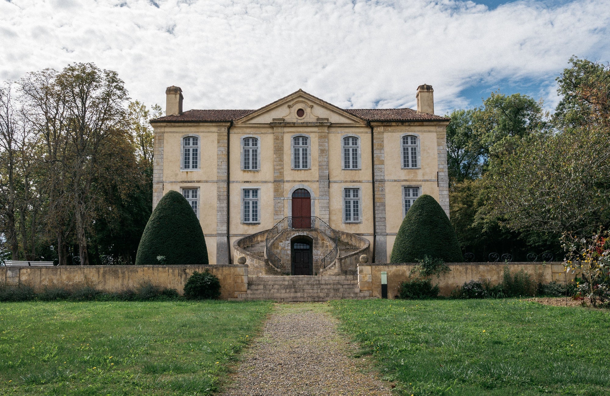 Uitzicht op het château
