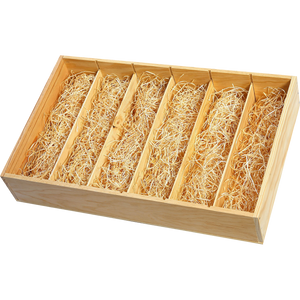 Houten geschenkkist 6 flessen (750 ml)