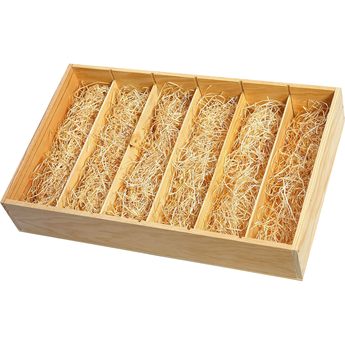 Houten geschenkkist 6 flessen (750 ml)
