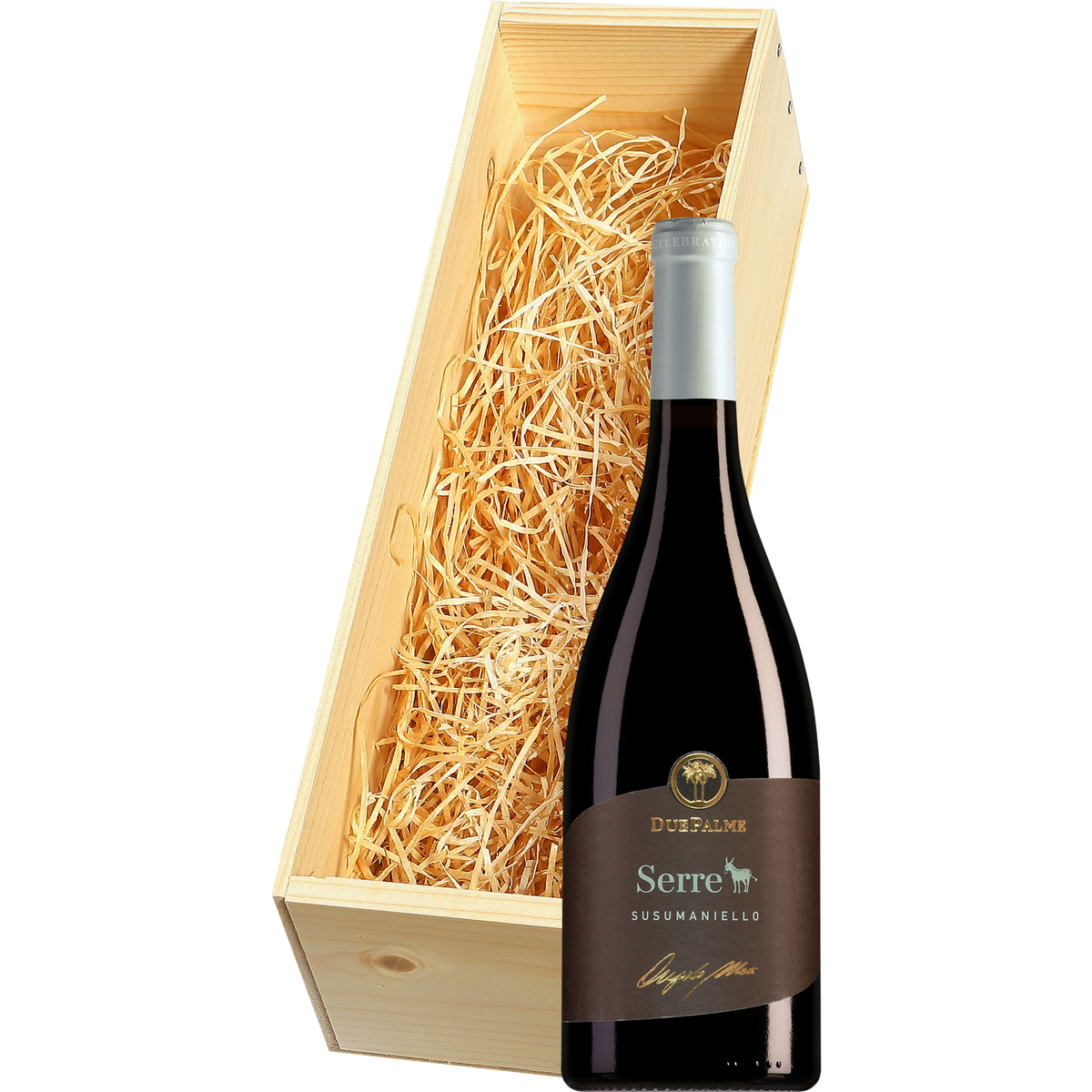 Wijnkist met Cantine Due Palme Salento Serre Susumaniello