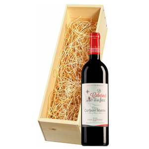 Wijnkist met Château Cap Saint-Martin Blaye Côtes de Bordeaux Le Cabernet d'en face