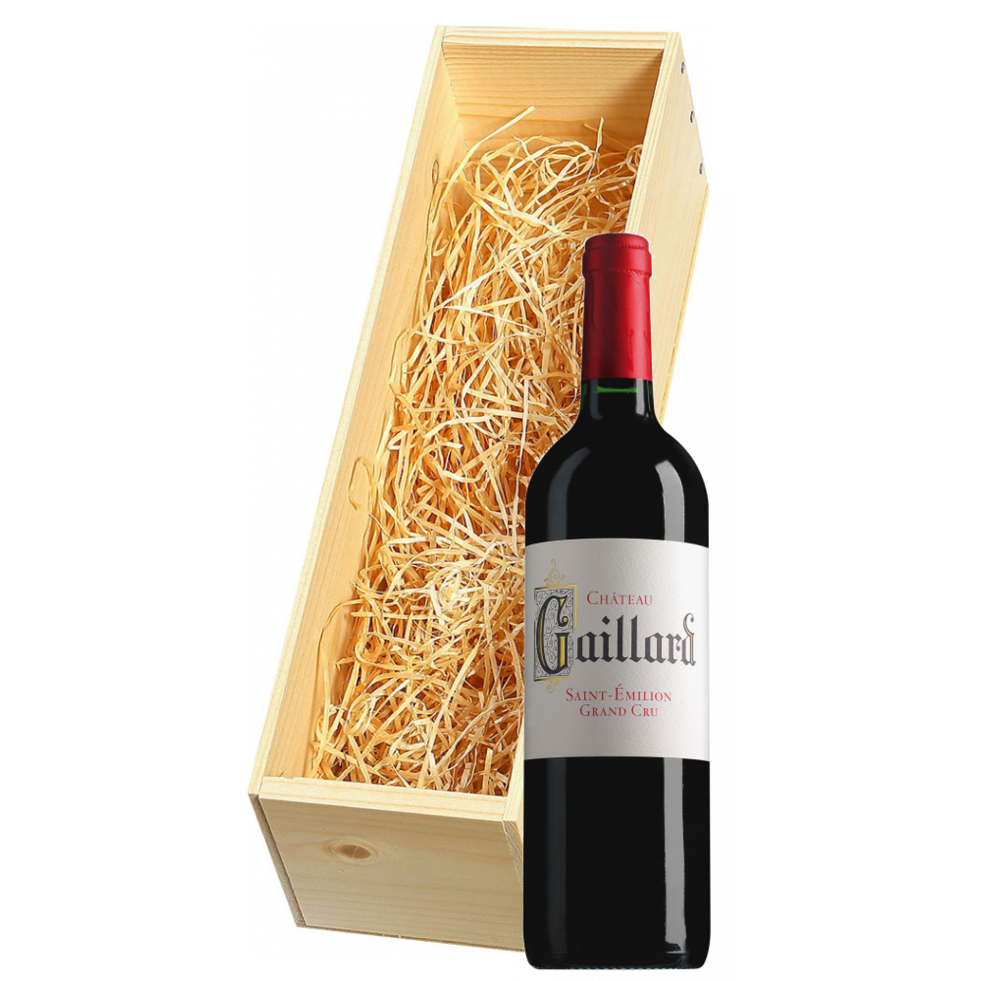 Wijnkist met Château Gaillard Saint-Émilion Grand Cru
