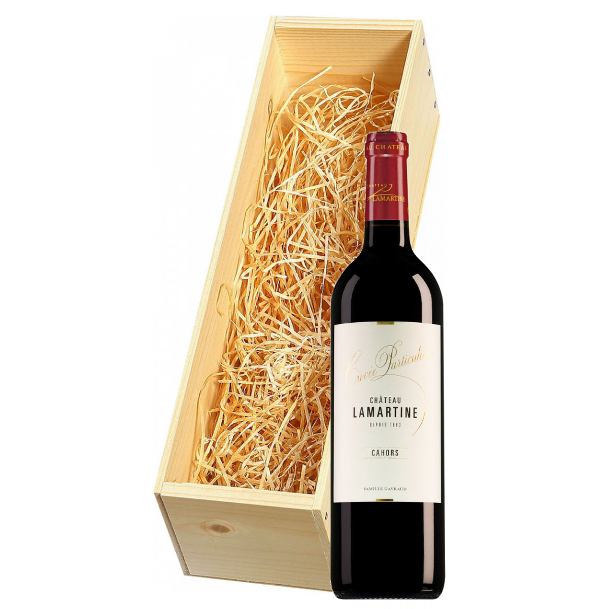 Wijnkist met Château Lamartine Cahors Cuvée Particulière