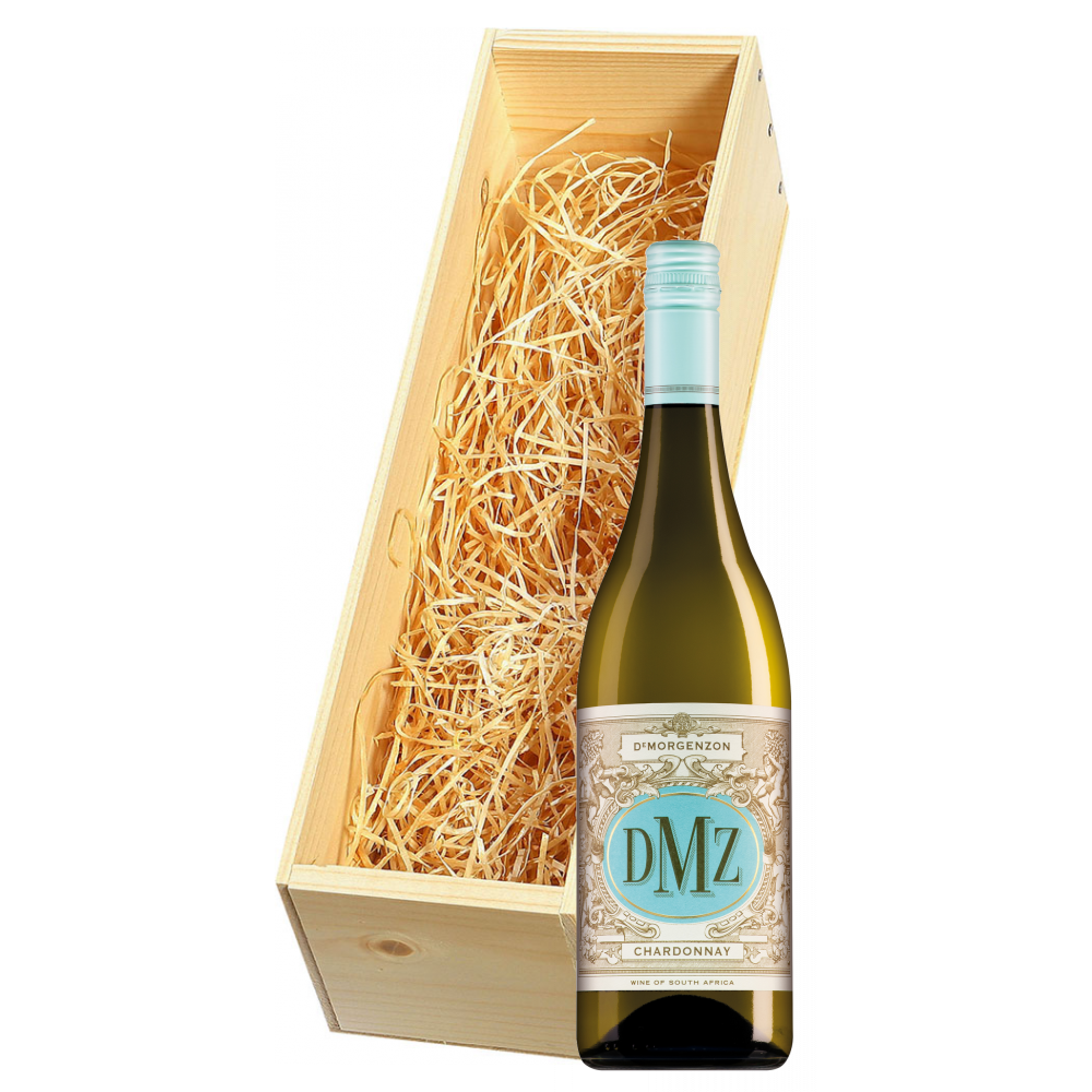 Wijnkist met DeMorgenzon Stellenbosch DMZ Chardonnay 