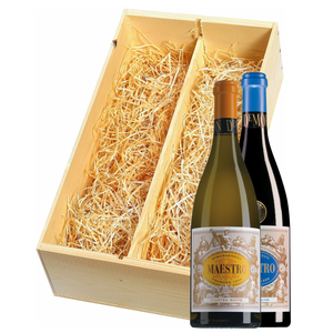 Wijnkist met DeMorgenzon Stellenbosch Maestro White en Blue