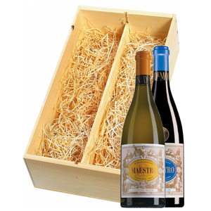 Wijnkist met DeMorgenzon Stellenbosch Maestro White en Blue