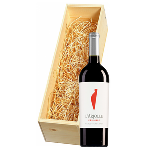 Wijnkist met Domaine de l'Arjolle Cotes de Thongue Equilibre Merlot-Cabernet Sauvignon