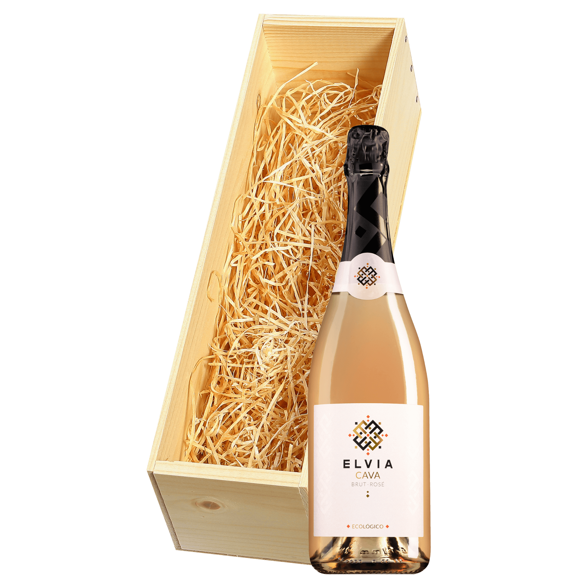 Wijnkist met Elvia Cava Brut rosé