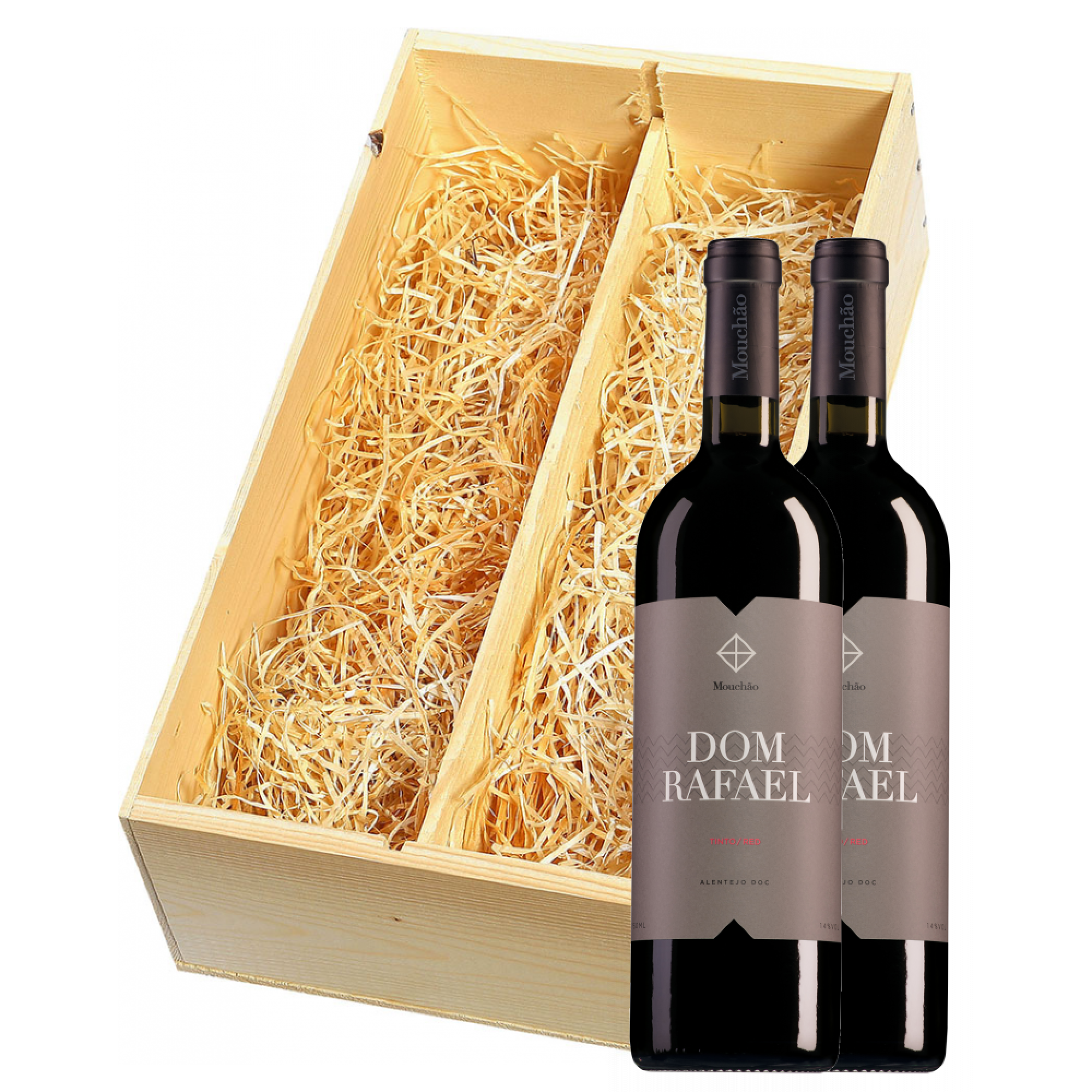 Wijnkist met Herdade do Mouchão Alentejo Dom Rafael Tinto