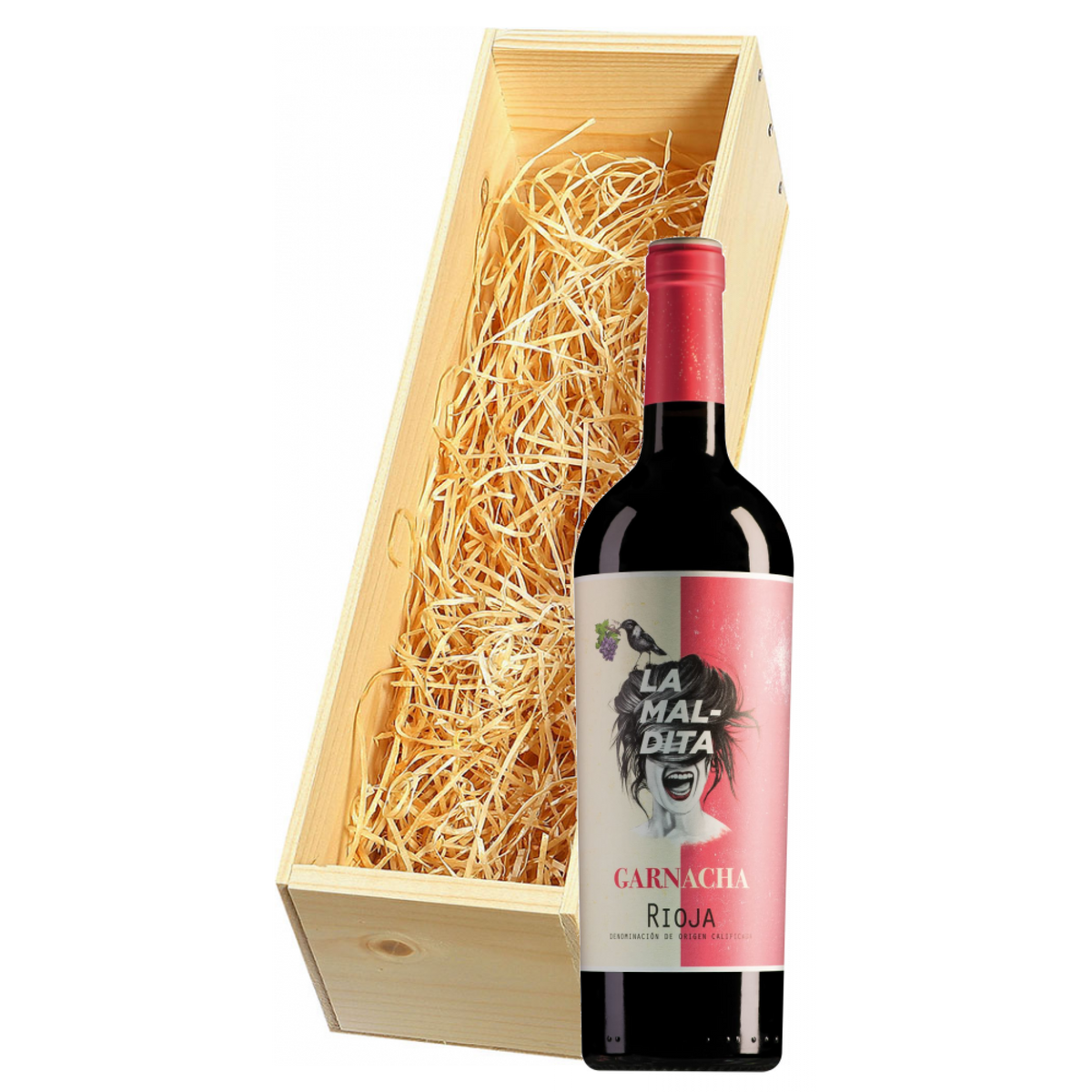 Wijnkist met La Maldita Rioja Garnacha