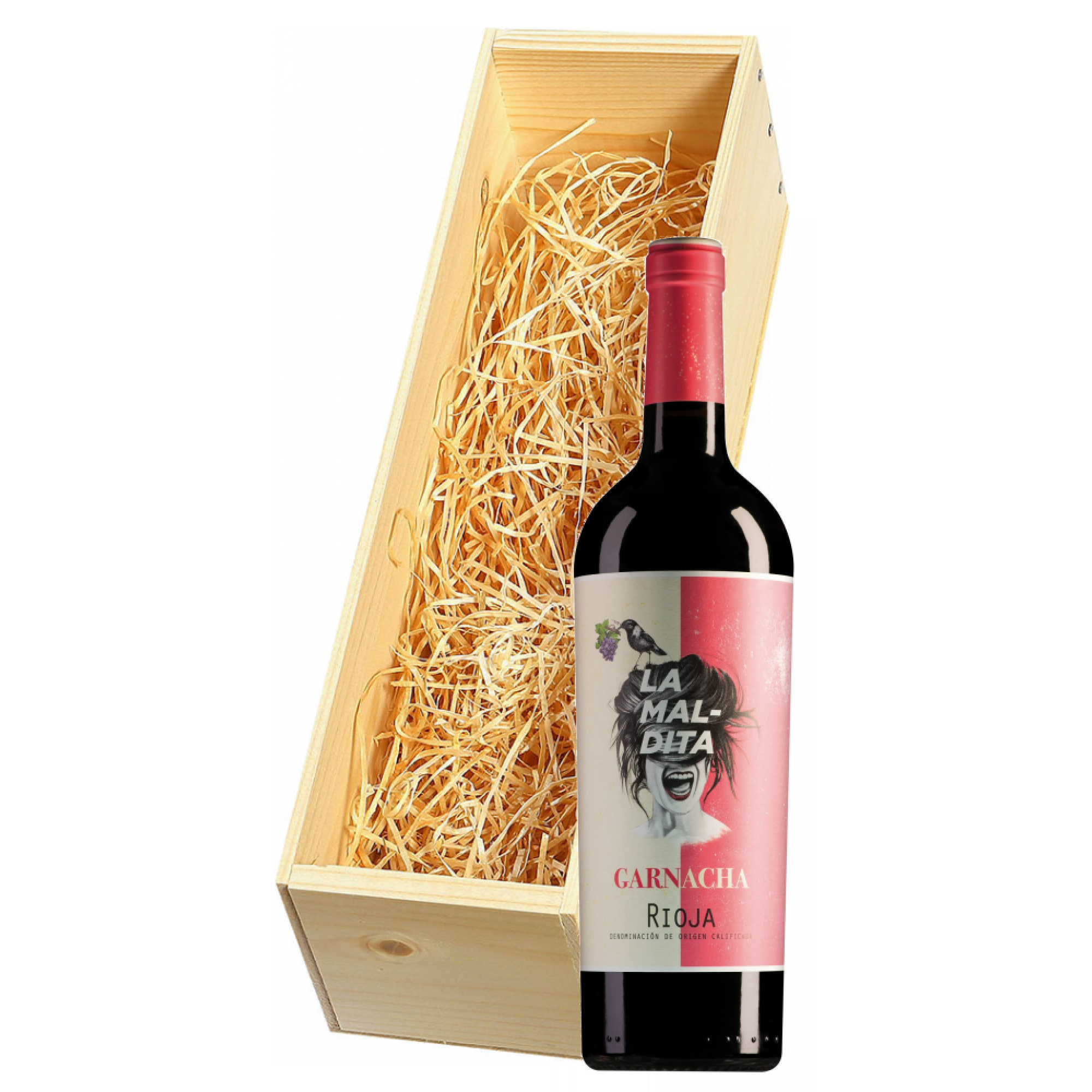 Wijnkist met La Maldita Rioja Garnacha