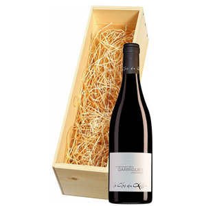 Wijnkist met Le Clos du Caillou Côtes du Rhône Le Bouquet des Garrigues rood