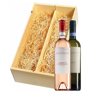 Wijnkist met Monte del Frà Custoza en Bardolino Chiaretto 