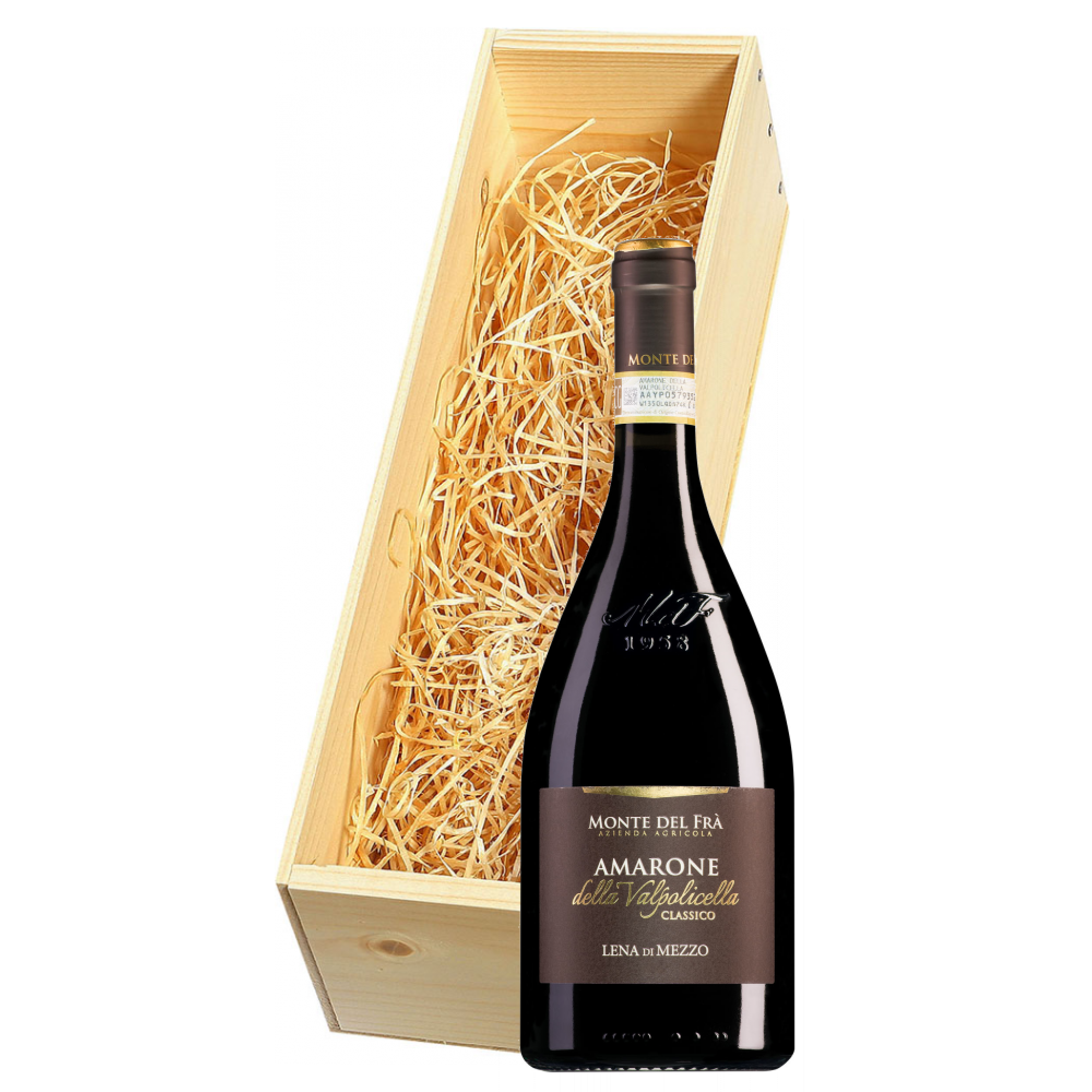 Wijnkist met Monte del Frà Lena di Mezzo Amarone della Valpolicella Classico