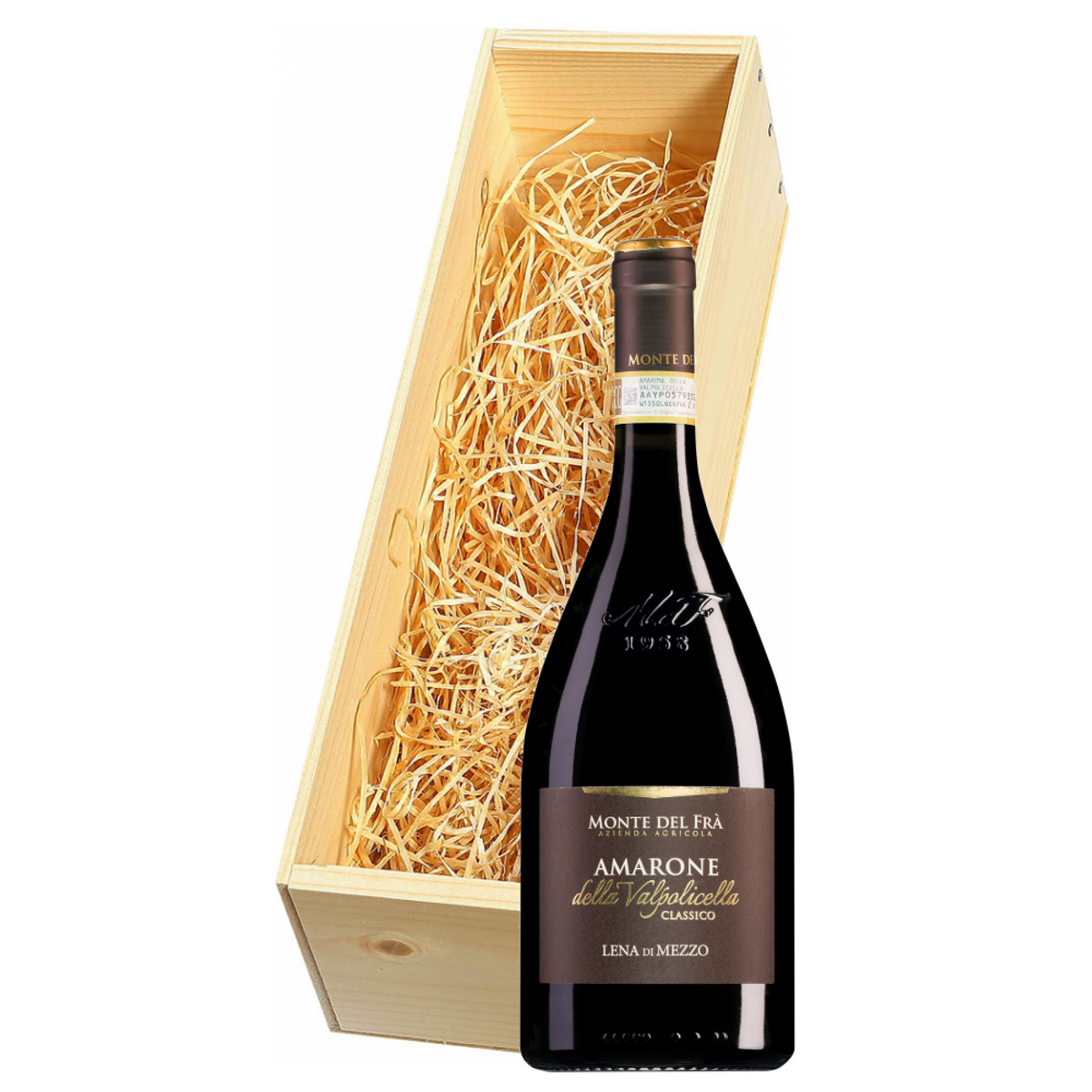 Wijnkist met Monte del Frà Lena di Mezzo Amarone della Valpolicella Classico 