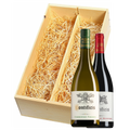 Wijnkist met Pontificis Pays d'Oc Chardonnay-Viognier en Grenache-Syrah-Mourvèdre