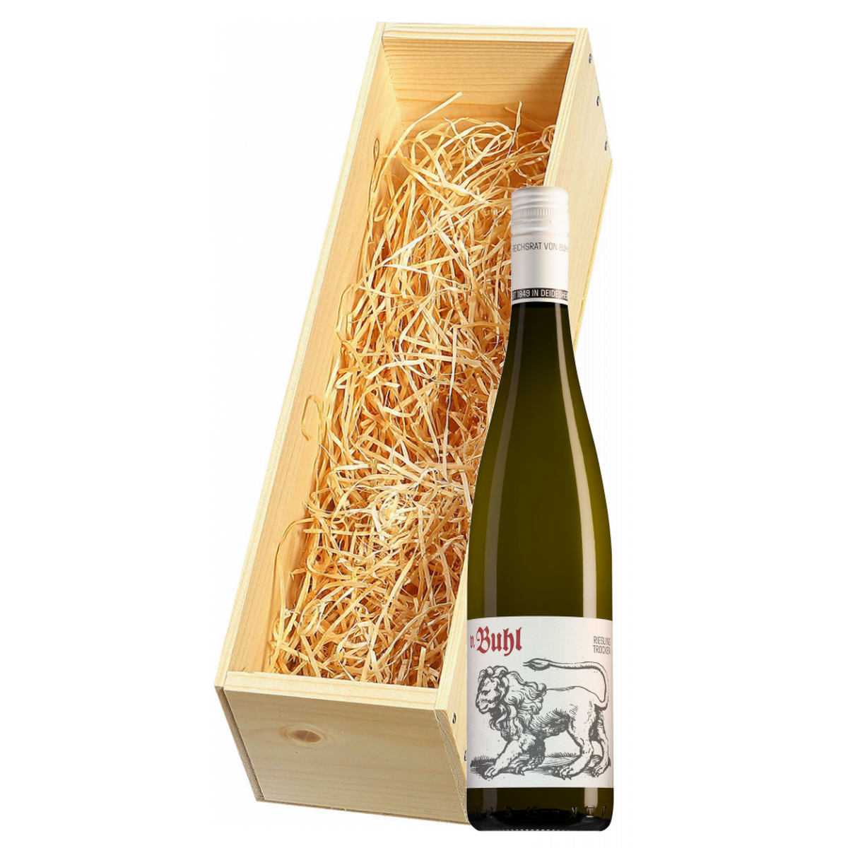 Wijnkist met Reichsrat von Buhl Pfalz Riesling Trocken