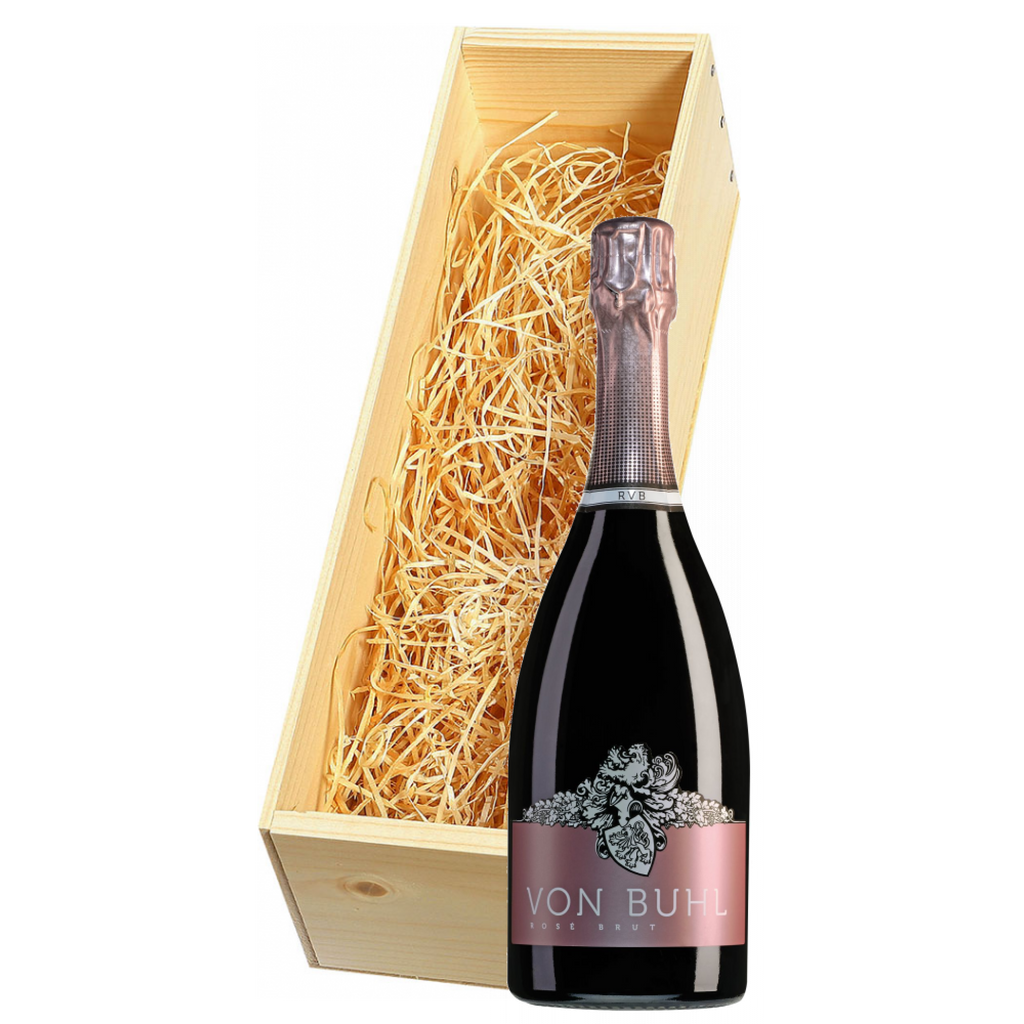 Wijnkist met Reichsrat von Buhl Pfalz Sekt Spätburgunder Rosé Brut