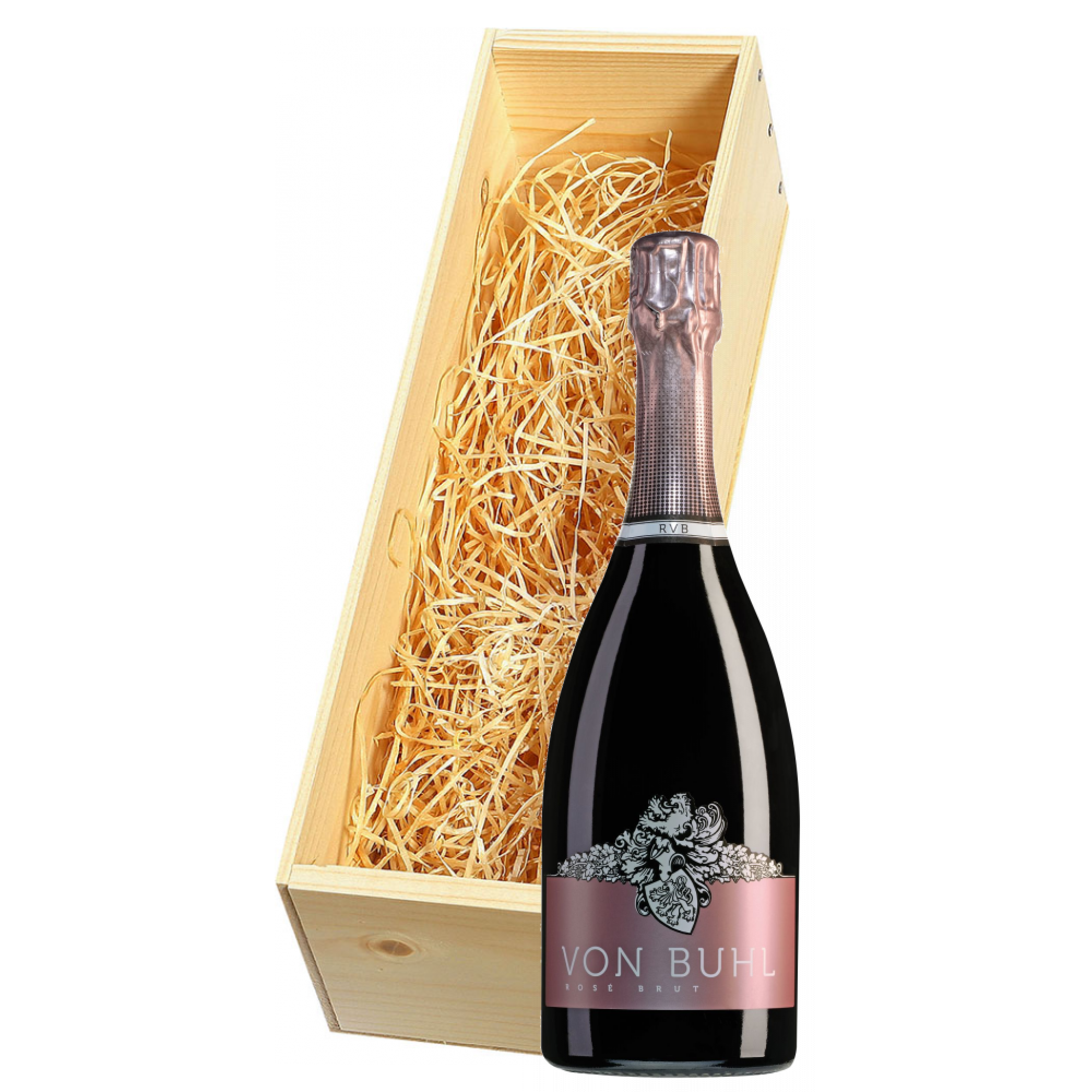 Wijnkist met Reichsrat von Buhl Pfalz Sekt Spätburgunder Rosé Brut