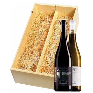 Wijnkist met Tenuta de Angelis Rosso Piceno Superiore en Pecorino