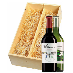 Wijnkist met Vivanco Rioja Blanco en Crianza