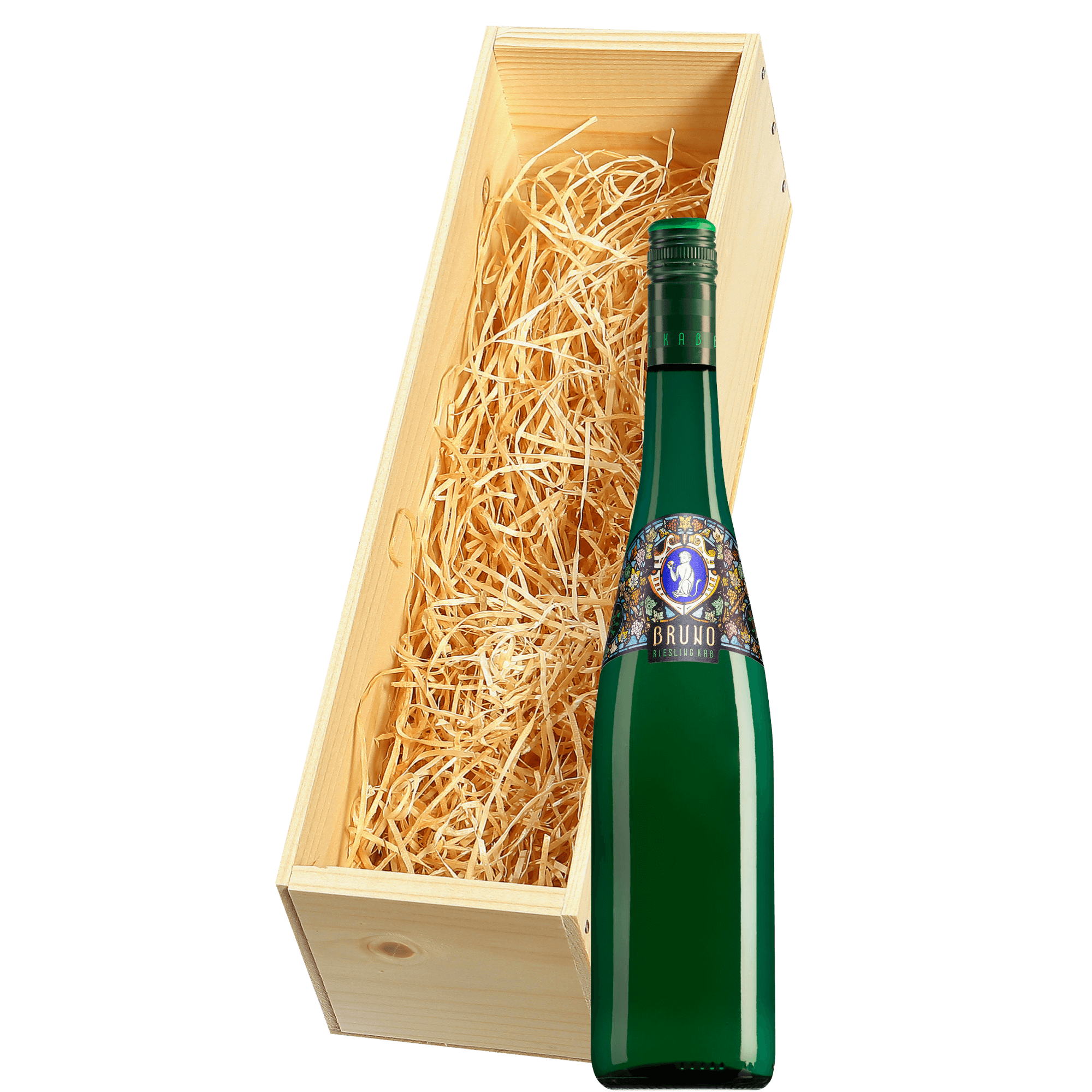 Wijnkist met Weigut Karthäuserhof Mosel Bruno Schiefer Riesling Kabinett Feinherb