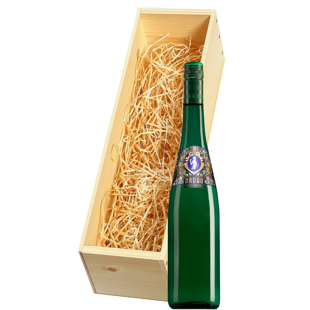 Wijnkist met Weigut Karthäuserhof Mosel Bruno Schiefer Riesling Kabinett Feinherb