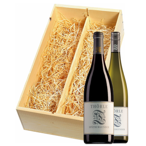 Wijnkist met Weingut Thörle Rheinhessen Weissburgunder & Spätburgunder