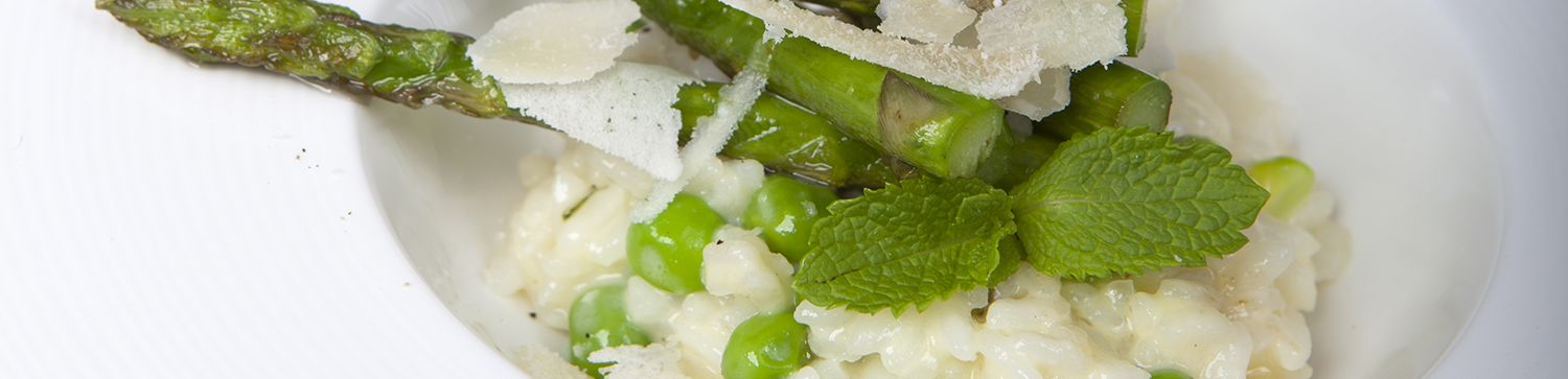 Risotto met groene asperges