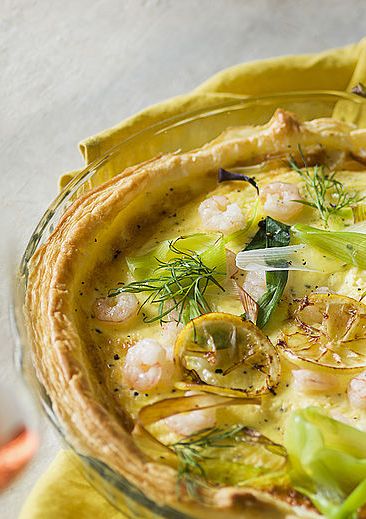 Quiche met garnalen