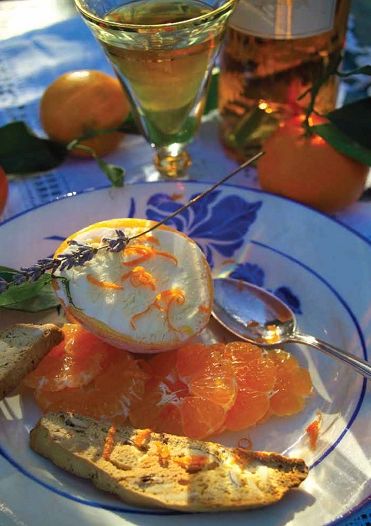 Semifreddo van sinaasappel met clementines