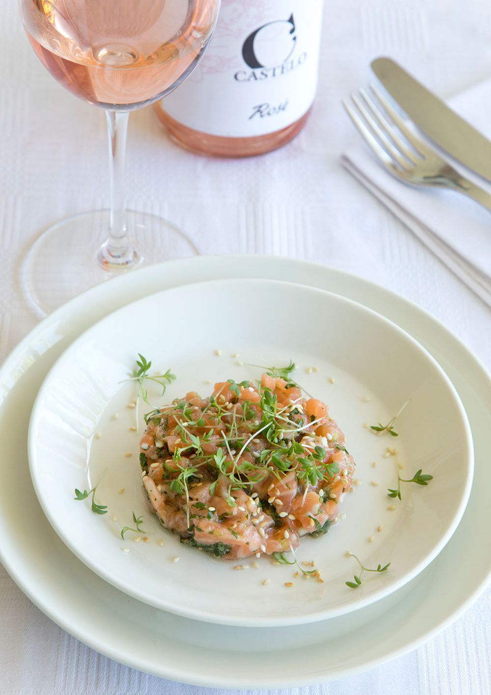 Tartaar van rauwe zalm	