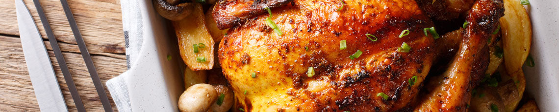 kip uit de oven met geroosterde groenten
